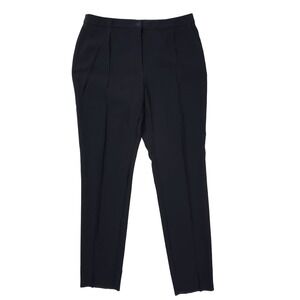 CHANEL‎ UNIFORM Tailored High Rise Tapered Leg Black Trousers Pants FR 44